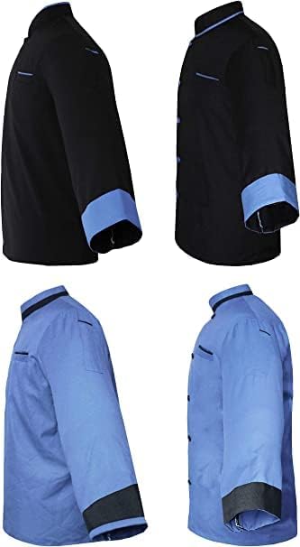 Shaped Men's Chef Jacket, Chef Coat Pack of 4 Chef Uniform (XS TO 6XL) (SR-04) Chef Shirt.