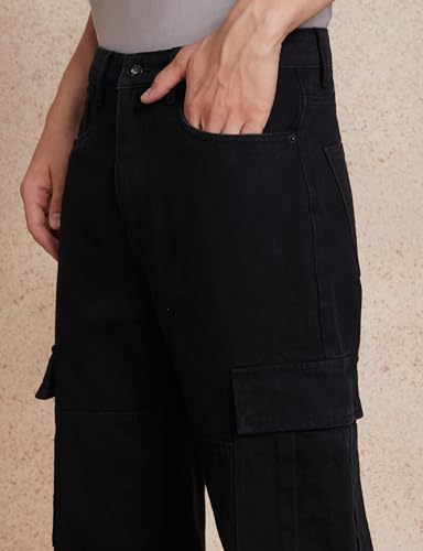 Image of Amazon Brand - Symbol Men's Baggy Cargo Jeans (Loose Fit | 100% Cotton)