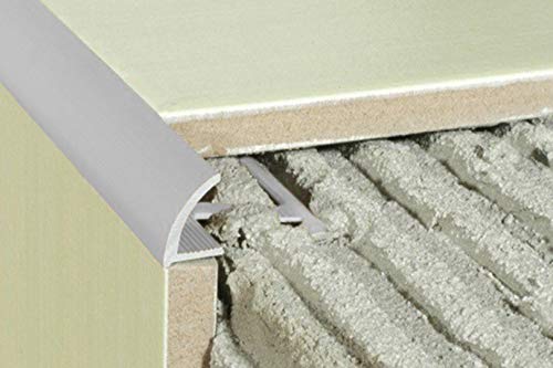 Preisvergleich Produktbild 1 Stück / Rand Fliesenleiste / Alu / rostfrei / Effector / 2000x20x10mm / A53 / silber