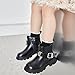 Girl's Combat Boots Cute Ankle Booties Fashion Side Zipper Riding Boot PU Leather Hiking Outdoor Kids Warm Short Shoes