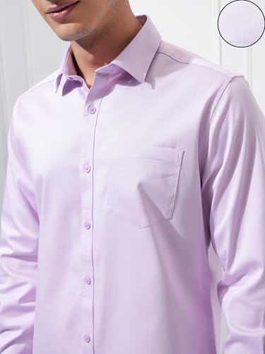 Image of Highlander Men's Slim Fit Formal Shirt | Solid Formal Shirt for Men | Comfortable Fabric | Stylish Design for Everyday Use & Office Wear