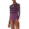 PUMA-womens-Trend-All-Over-Print-Long-Sleeve-Bodysuit PUMA Women's Trend All Over Print Long Sleeve Bodysuit, Plum Purple, L