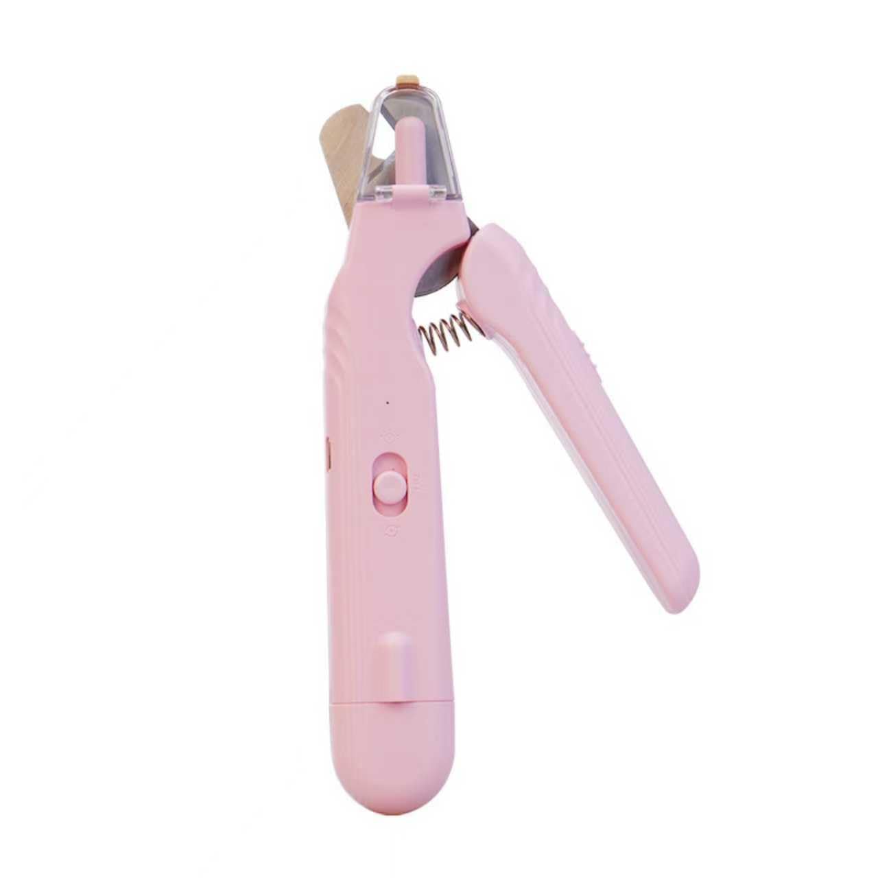 Quiet 2 in 1 Dog Nail Clippers & Cat Claw Trimmers,USB Rechargeable Claw Clippers for Small Medium Dogs and Cats,Cordless Safe Guard Nail Grinder with LED Lights Pink
