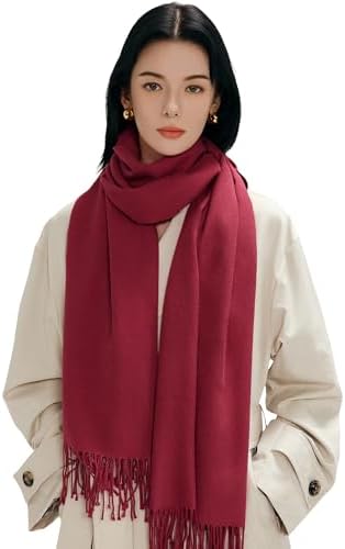 MaaMgic Womens Large Soft Cashmere Feel Pashmina Shawls Wraps Light Scarf, 12