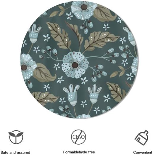Miniatura 3 de Exquisite Round Tablecloth Floral Table Cloth Decor Washable Table Cover with Wrinkle Resistant for Home Kitchen Dining Room Picnic Camping Party