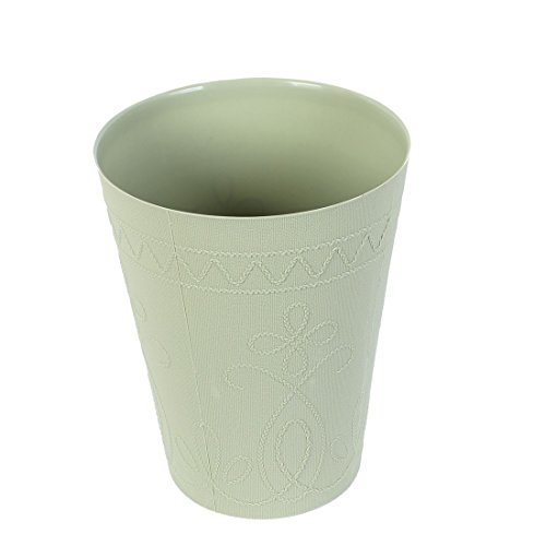 Ruilogod Motif Fleur Home Office Corbeille à papier Poubelle vert clair Cover