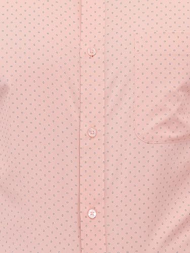 Image of Raymond Men Cotton Slim Fit Print Pattern Semi Cut Away Collar Formal Shirt