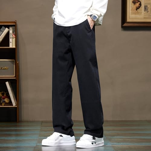 Men's Casual Pants for Spring, Straight-Leg Loose Long Pants for Autumn Winter3