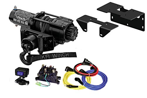 KFI SE25 2500lb Stealth Winch & 101355 Winch Mount kit miniatura 1