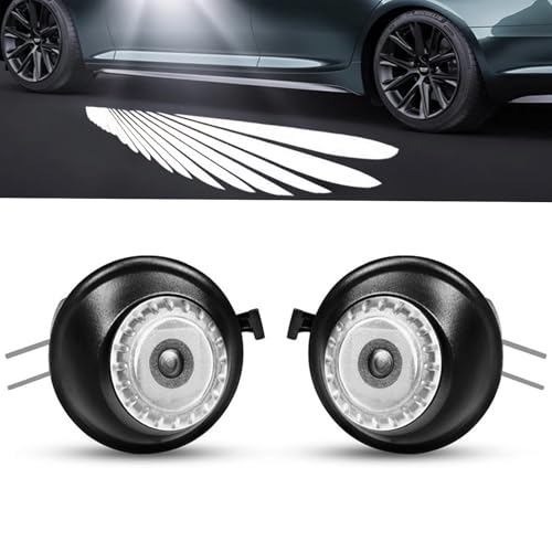 2 PCS Rearview Mirror Welcome Lights Car Door Puddle Lights Ultra-Bright 3D Laser Ghost Shadow Light Accessories fit for Cadillac ATS 2013-2019 CTS 2014-2019 CT4 2019-2024 CT5 2019-2023 CT6 2016-2022