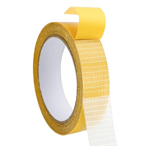 leruiyezs 2,5cm x 10m Ruban En Tissu Double Face Lourd Adhésif Résistant Double Face Pour Tissu Sans Couture Pour Ourlet Facile Sans Couture Rideaux...