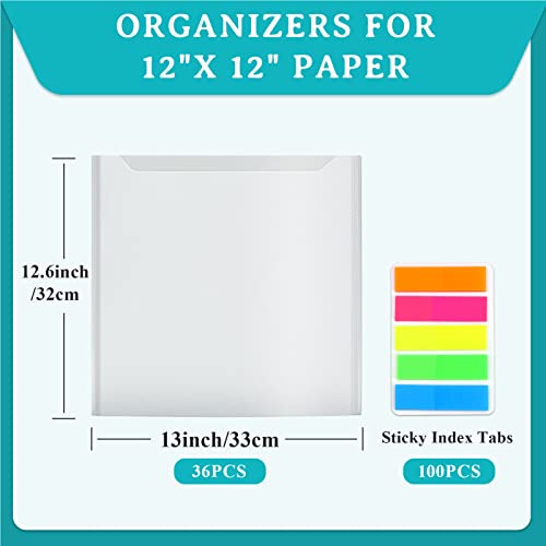 Caydo SC-011S 36Pcs Scrapbook Paper Storage Organizer 12 X 12 Inch Clear Scrapbook Paper Organizer thumb #1