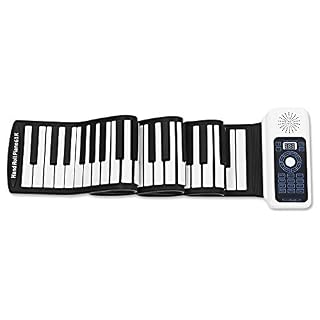 FXQIN Piano Enroulable 61 Touches Clavier De Piano Pliable USB pour Enfant Adulte Roll Up Piano Keyboard avec Haut-Parleur Intégré Un Pédale Hand Roll Piano - Les Beatles, Paul McCartney, John Lennon, RIngo Starr, George Harrison