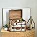 DECOR4SEASON Wooden Vintage Suitcases Set - 2 Sizes, Antique Decorative Storage Chests with Lids, Retro Travel Trunks for Home Décor, Beige