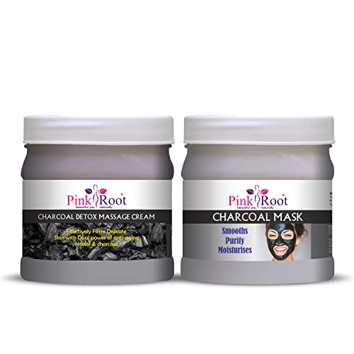 Image of Pink Root Charcoal Cream 500gm with Charcoal Mask 500gm