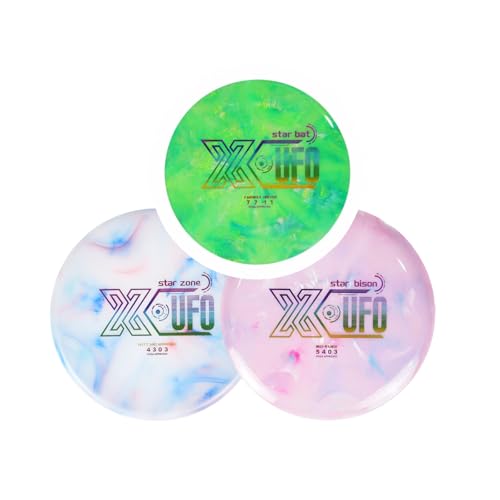 X-UFO Disc Golf Set - Disc Golf Starter Set, Includes 1 Putter, 1 Driver, and 1 midrange disc, Weighing 170-178 Grams. Suitable for Beginners and Professional disc Golf tournaments