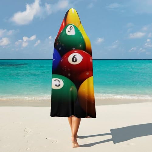 Cape à capuche de voyage imprimé billard pour bureau et canapé - 5