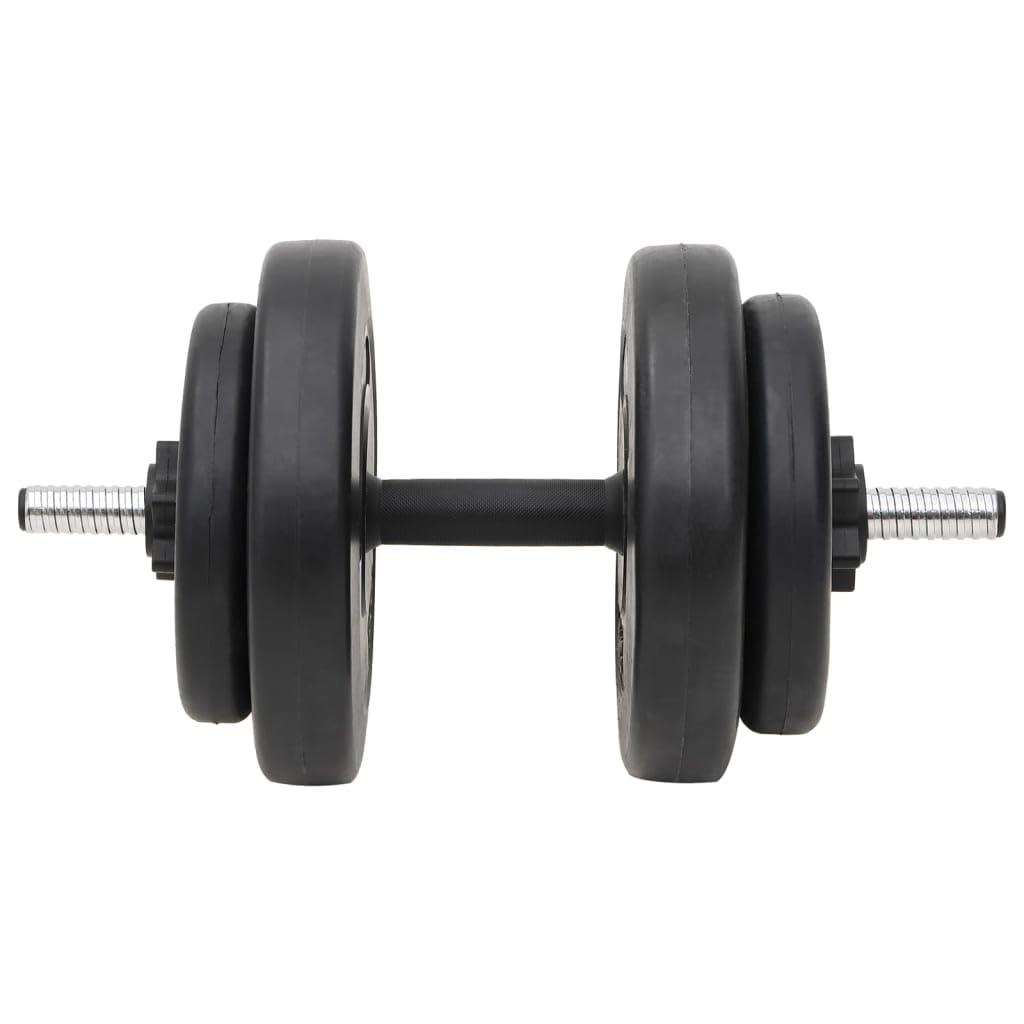 Zestaw hantli i sztangi z płytkami 60 kg, hantle ze stali chromowanej, waga cementowa powlekana tworzywem sztucznym, 2 x 10 kg, 4 x 5 4 2 1,25 zamków gwiazdowych, trening