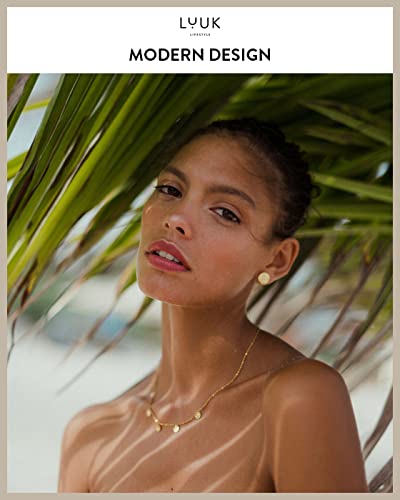 LUUK LIFESTYLE Filigree Stainless Steel Necklaces, Bracelets and Jewelry Sets, Modern Design Jewels, Fashion Accessory for Women, Adjustable Length, Layer Look, Gold, Silver and Rosegold3