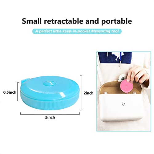 Gdminlo F059 3 Pack Tape Measure Measuring Tape For Body Craft Weight Loss Measurements Retractable 60-Inch 1.5 Meter thumb #4