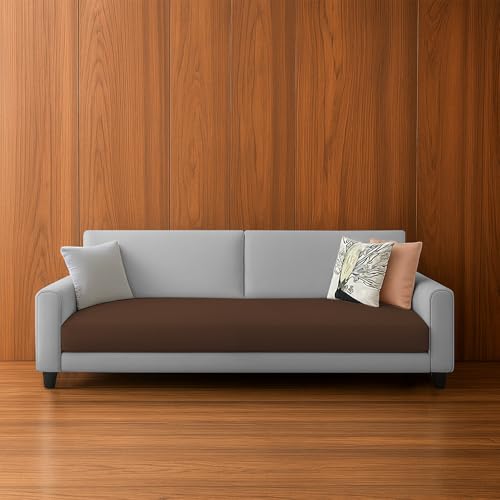 Image of Kathleen 3 Seater Sofa Set for Living Room - Foldable Convertible Couch Furniture for Home, Office or Guest Use, Modern Designer Stylish Comfortable (Brown Grey)