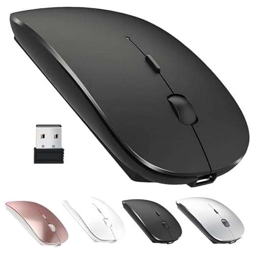 Bluetooth Mouse Rechargeable Wireless Mouse for MacBook Pro,Bluetooth Wireless Mouse for Laptop PC Computer (Black)