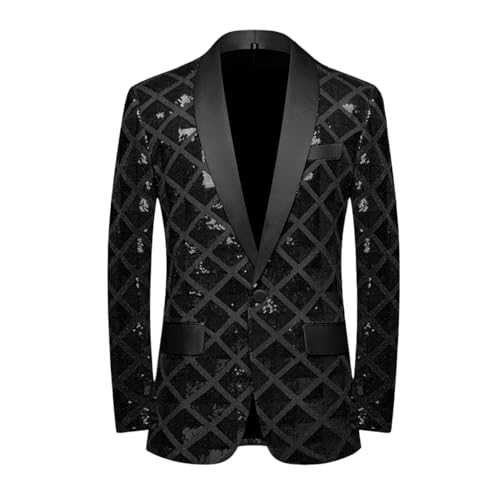 Blazer de danse 3D Cube Sequins Homme veste de costume paillettes pour show et gala