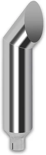 FGJQEFG 5 Inch Inlet 8 Inch Outlet Polished Stainless Steel Miter Angle Cut Diesel Smoker Exhaust Stack Tip Diesel Exhaust Tip(Stack Smokers 5" ID Inlet 36" Long)