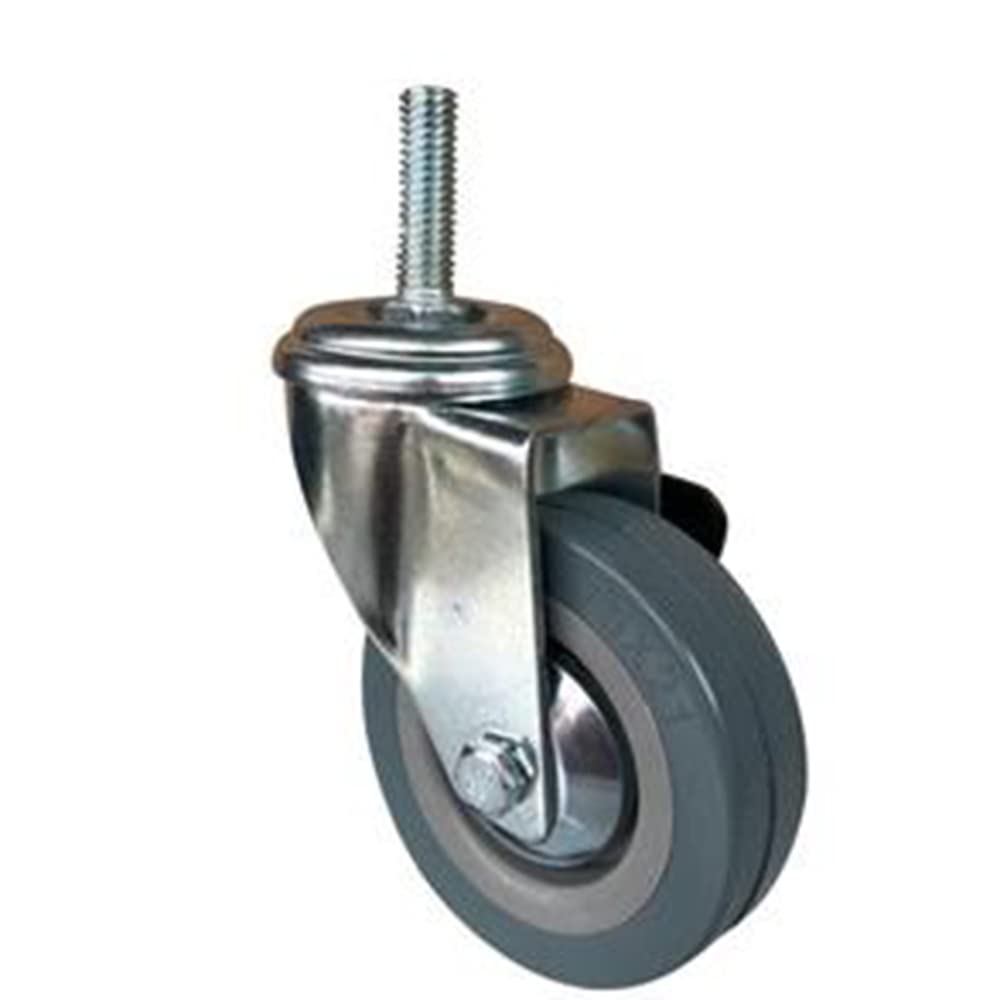 Ruote per carichi pesanti M10/M12, ruote girevoli con freni, ruote per carrello da trasporto industriale, diametro 100 mm, 2 frenate + 2 non frenate, durevoli e versatili.