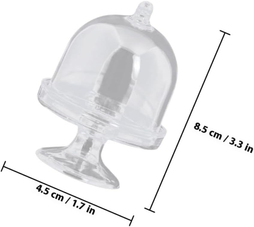 12pcs Plastic Candy Box Dome Display Plate for Birthday Wedding Xmas Party