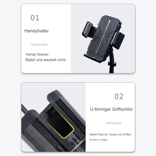 Porte-gobelet de voiture stable avec support de téléphone portable - 7
