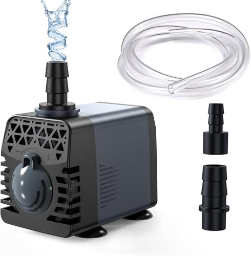 Ankway Springbrunnenpumpe 10W 600L/H vor überhitzung Funktion ltra Leise Aquarium pumpe Mit 1,8m Kabel & 2 Düsen, Mini Wasserpumpen für Aquarien, Teich, Brunnen, Statuen, Hydrokultur-Systeme Ankway Springbrunnenpumpe 10W 600L/H vor überhitzung Funktion ltra Leise Aquarium pumpe Mit 1,8m Kabel & 2 Düsen, Mini Wasserpumpen für Aquarien, Teich, Brunnen, Statuen, Hydrokultur-Systeme