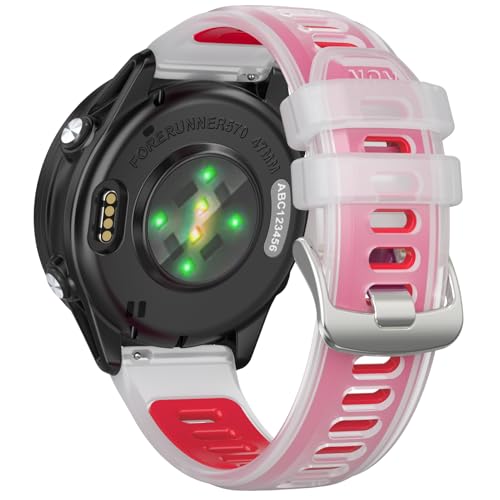 �r���v�o���h Garmin Forerunner 570 42mm/Forerunner 165/Forerunner 245/Forerunner 645/Vivoactive 6/5�ɑΉ� 20mm �N�C�b�N�����[�X�X�|�[�c�o���h �j�����p �������b�h