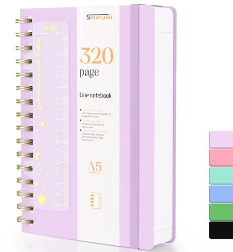 Smarpau Spiral - Taccuino formato A5, a righe, con copertina