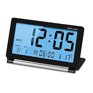 Manfore Reisewecker, Batteriebetrieben Digitaler Reisewecker/Digitalwecker/Tischuhr mit Nachtlicht, Schlummerfunktion…