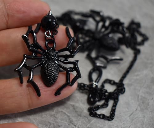 Image of Glasses Chain for Women Black Goth Spider & Mask Pendant Eyeglass Strap Holder Halloween
