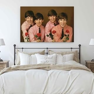 LUISAS Poster vintage des Beatles – Peinture sur toile – Impression d’art moderne pour chambre à coucher – 40 x 60 cm - Les Beatles, Paul McCartney, John Lennon, RIngo Starr, George Harrison LUISAS Poster vintage des Beatles - Peinture sur toile - Impression d'art moderne pour chambre à coucher - 40 x 60 cm – Image 6