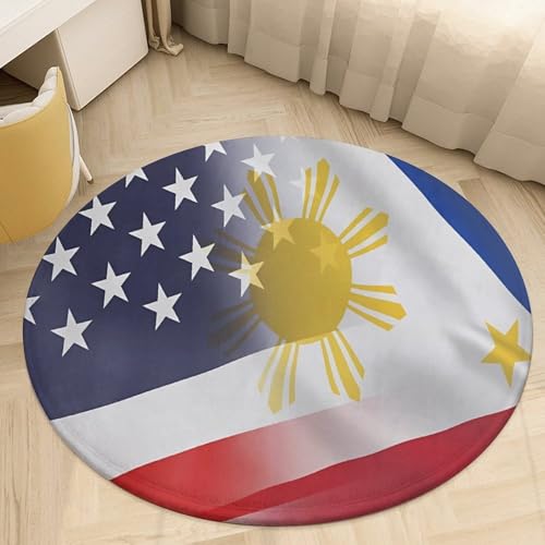 Tapete de terciopelo suave antideslizante lavable bandera Filipinas EE. UU. 7