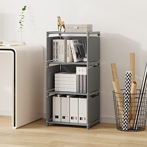 Riipoo Storage Cube Shelves, 3-Cube Organizer Shelf For Bedroom Closet, 4-Layer Small Bookshelf, Bookcase Unit For Small Spaces #TOP3