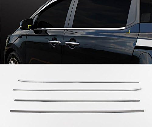 [Sell by Automotiveapple] SAFE K838 Chrome Window Accent Line Sill Moulding 4-pc Set for 2015 2018 Kia Sedona : All New Carnival