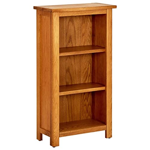 vidaXL Bibliothèque Etroite Etagère à Livres Meuble de Rangement Armoire à Livres Bureau Salon Maison Intérieur 45x22,5x82 cm MDF Bois de Chêne Massif