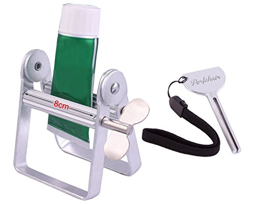 Large Metal Rolling Tube Toothpaste Squeezer Wringer & Mini Metal Color Key Dye Tube Wringer Roller Kit