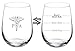 17 oz Stemless Wine Glass Funny Two Sided Good Day Bad Day Don't Even Ask PA Physician Assistant
