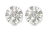 Amazon Collection Sterling Silver Diamond-Accent Stud Earrings