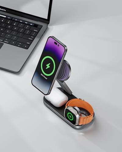 KEEPRO T8 3-in-1 Foldable Qi2 MagSafe Charging Station — view 9