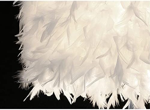 KenSyuInt Feather Pendant Light Shade for Ceilings Fluffy Lamp Droplight Lampshade with E27 Bulb Modern Feather Ceiling Light for Living Room Bedroom Porch Bar Restaurant Hotel
