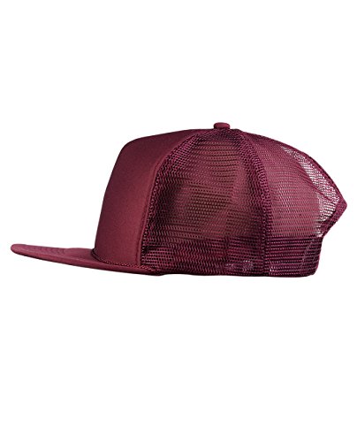 Image of NYFASHION101 Plain Mesh Trucker Hat - Breathable 6-Panel Daily Snapback Cap, Customizable Ideal for DIY Embroidery & Patches