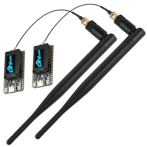 DIYmalls 868MHz LoRa 32 V4 ESP32 Entwicklungsplatine + 868MHz LoRa Antenne 5dBi für Meshtastic LoraWan Gateway kompatibel mit Heltec LoRa32 V3 (2 Stück)