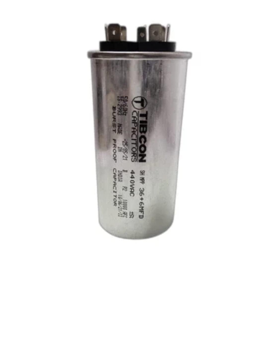 Spinxx 36+6 MFD 440V "Tibcon Capacitor for Air Conditioner (Split & Window Air Conditioners) 1 Ton & 1.5 Ton Air Conditioner 1