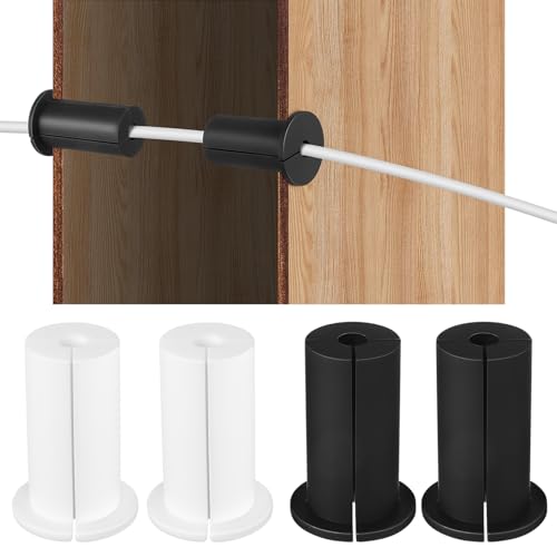 Homoyoyo 4pcs Silicone Cable Protectors Wall Grommets for Desk Wire Hole Insert Wall Penetrations Cord Hole Cover